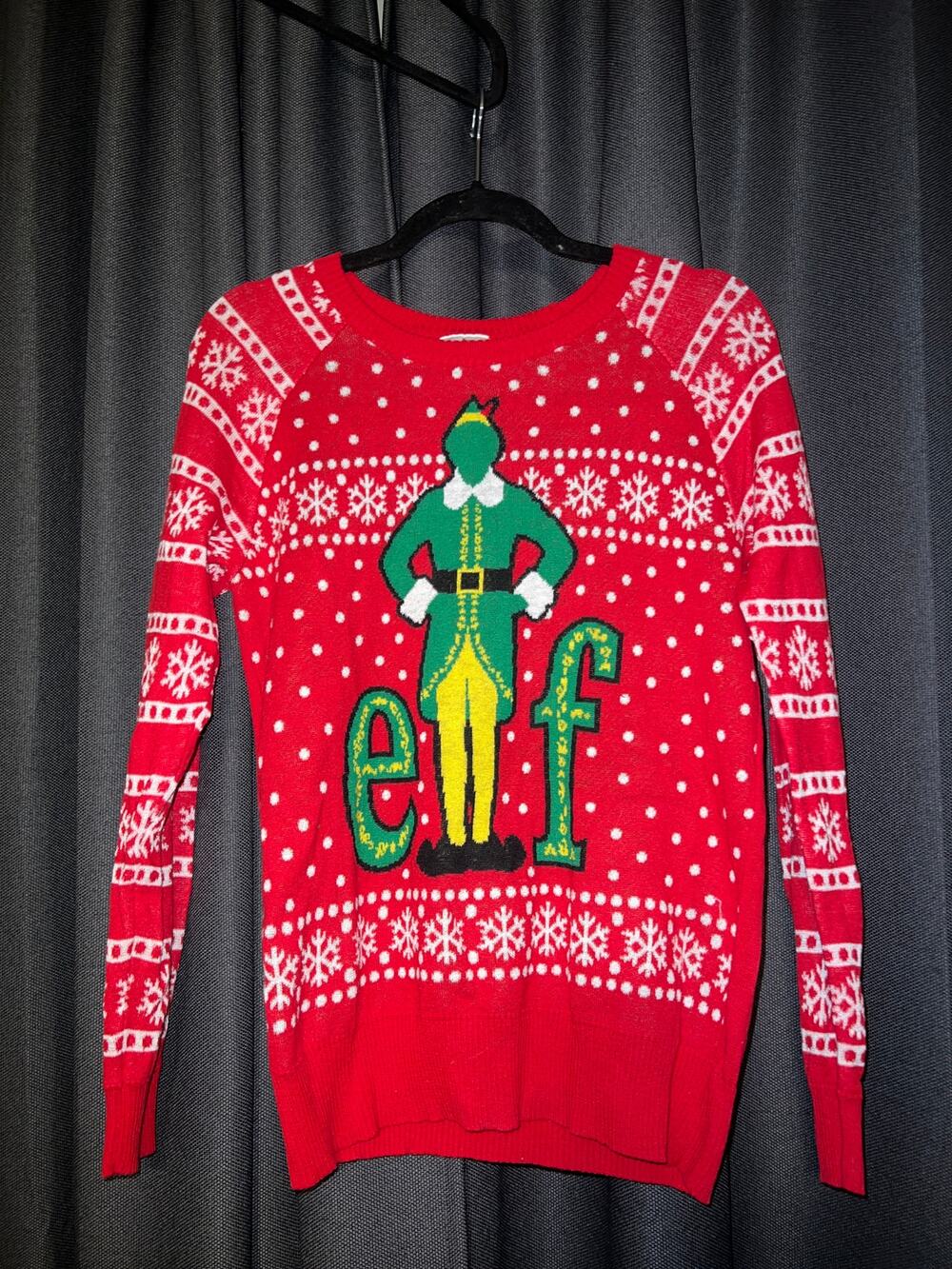 Ugly Christmas Sweater Xmas Size Medium Elf